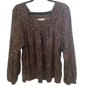 Universal Thread Women’s Peasant Rayon Balloon Sleeves Boho Blouse Loose XXL.